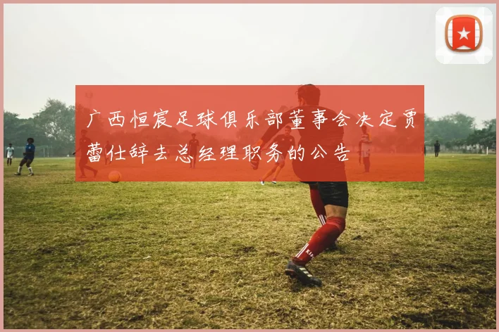 广西恒宸足球俱乐部董事会决定贾蕾仕辞去总经理职务的公告